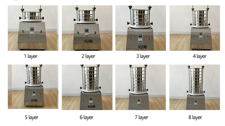 Laboratory Sieve Shaker has 1-8 layers of sieve frame optional