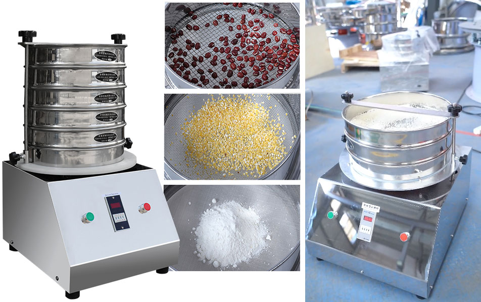 Sieve Shaker & Test Sieve screening material display