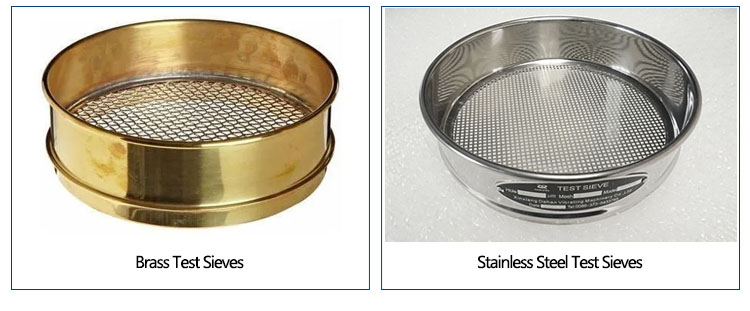 Difference between stainless steel and brass test sieves