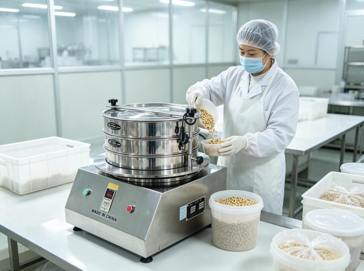 Digital laboratory sieve shaker laboratory operation