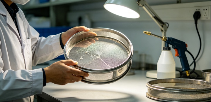 inspect damaged sieve cloth