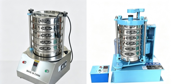 Left: Electromagnetic Sieve Shaker; Right: Ro‑Tap Mechanical Tap Sieve Shaker