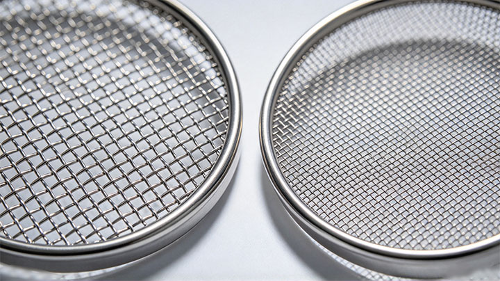 Visual comparison of test sieve apertures, emphasizing that accurate particle size analysis starts with the actual sieve opening rather than the sieve type.